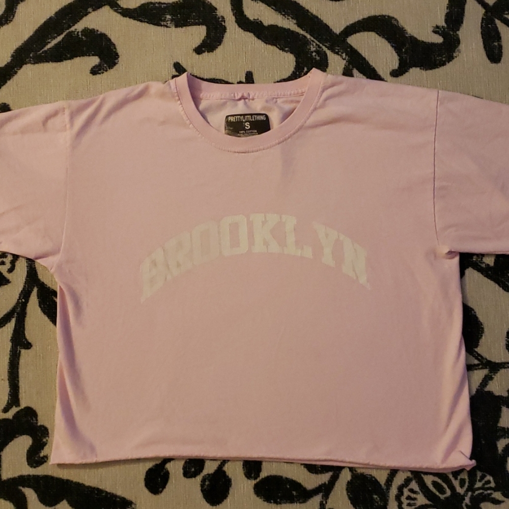 - Oversized cute pink crop top